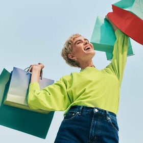 woman with shopping bags