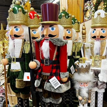 nutcracker statues on display