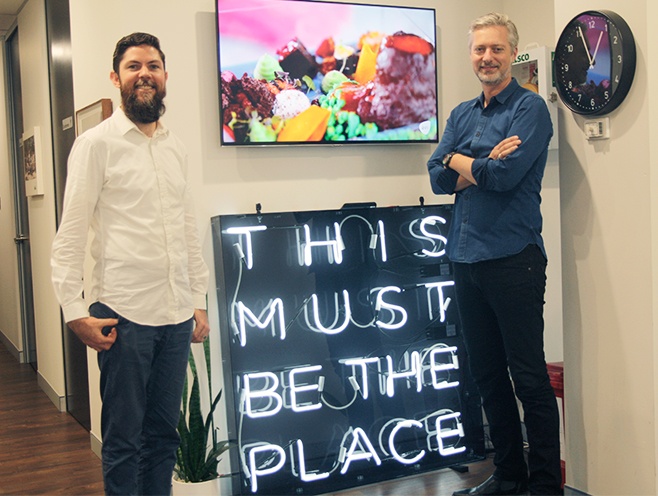 This must be the place: Keith and Nathan at their Waterloo HQ