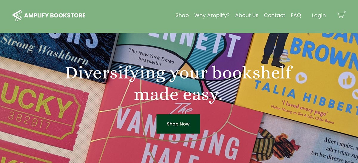 Ampilfy bookstore website