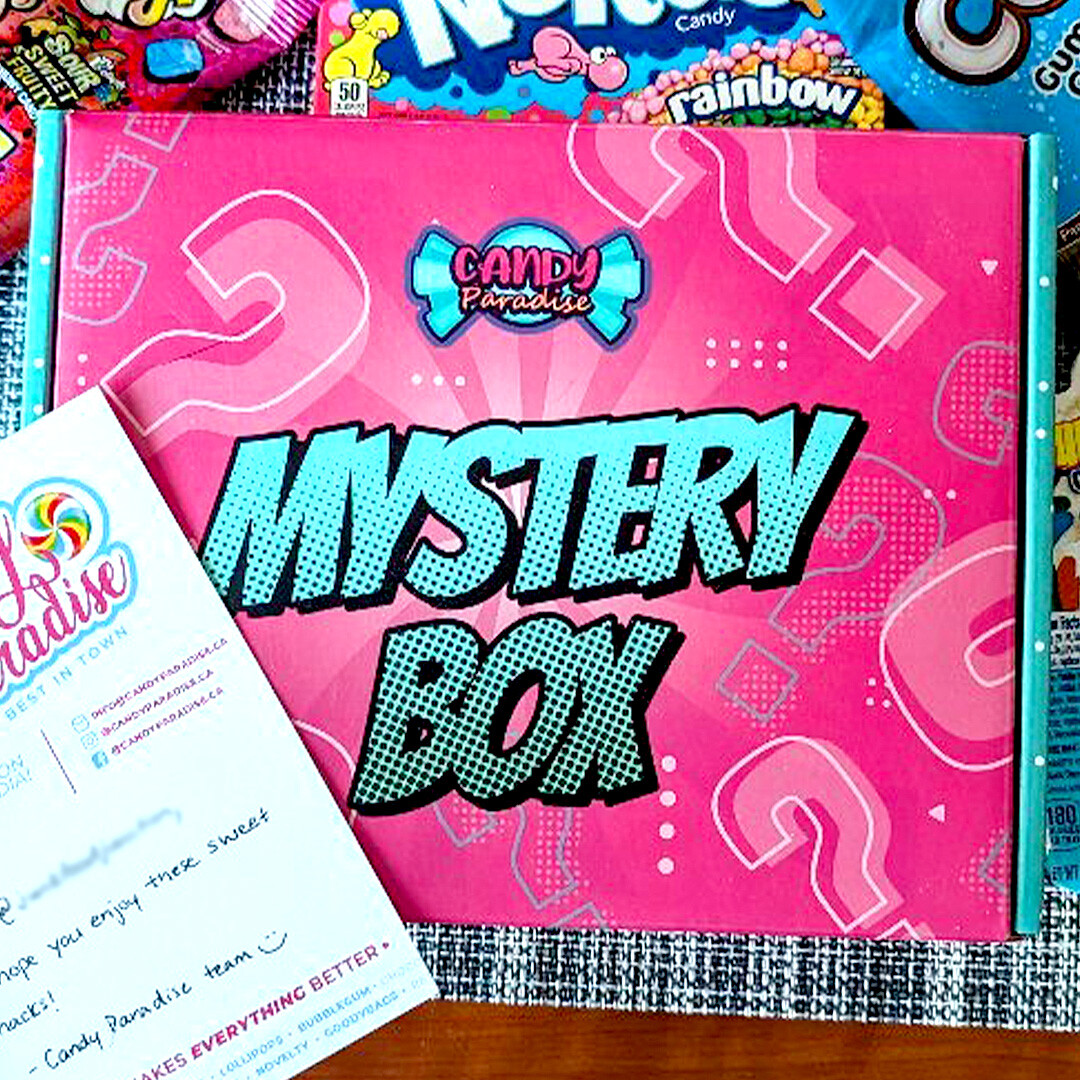 candy paradise mystery box with personal card note