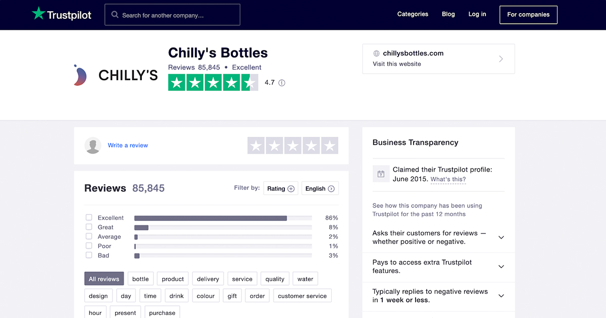trustpilot business review site