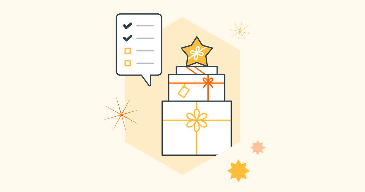 stack gifts guide list thought bubble