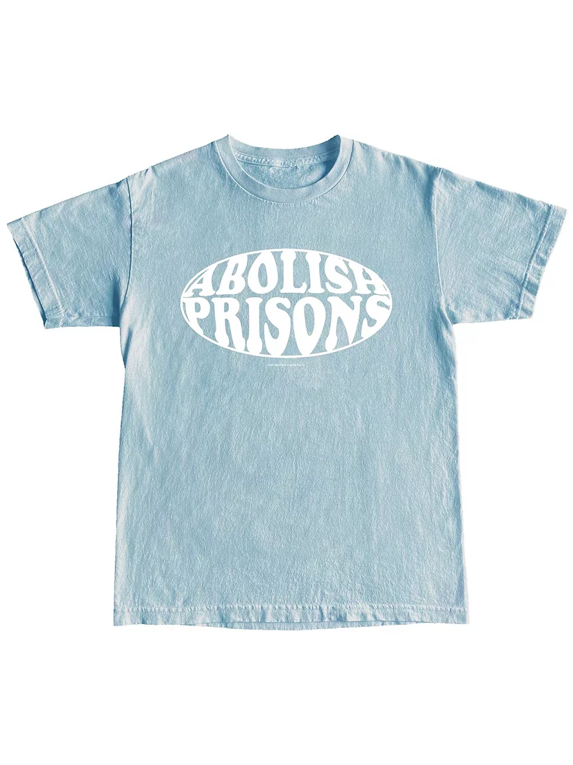 For Everyone Collective Abolish Prisons screen print shirt