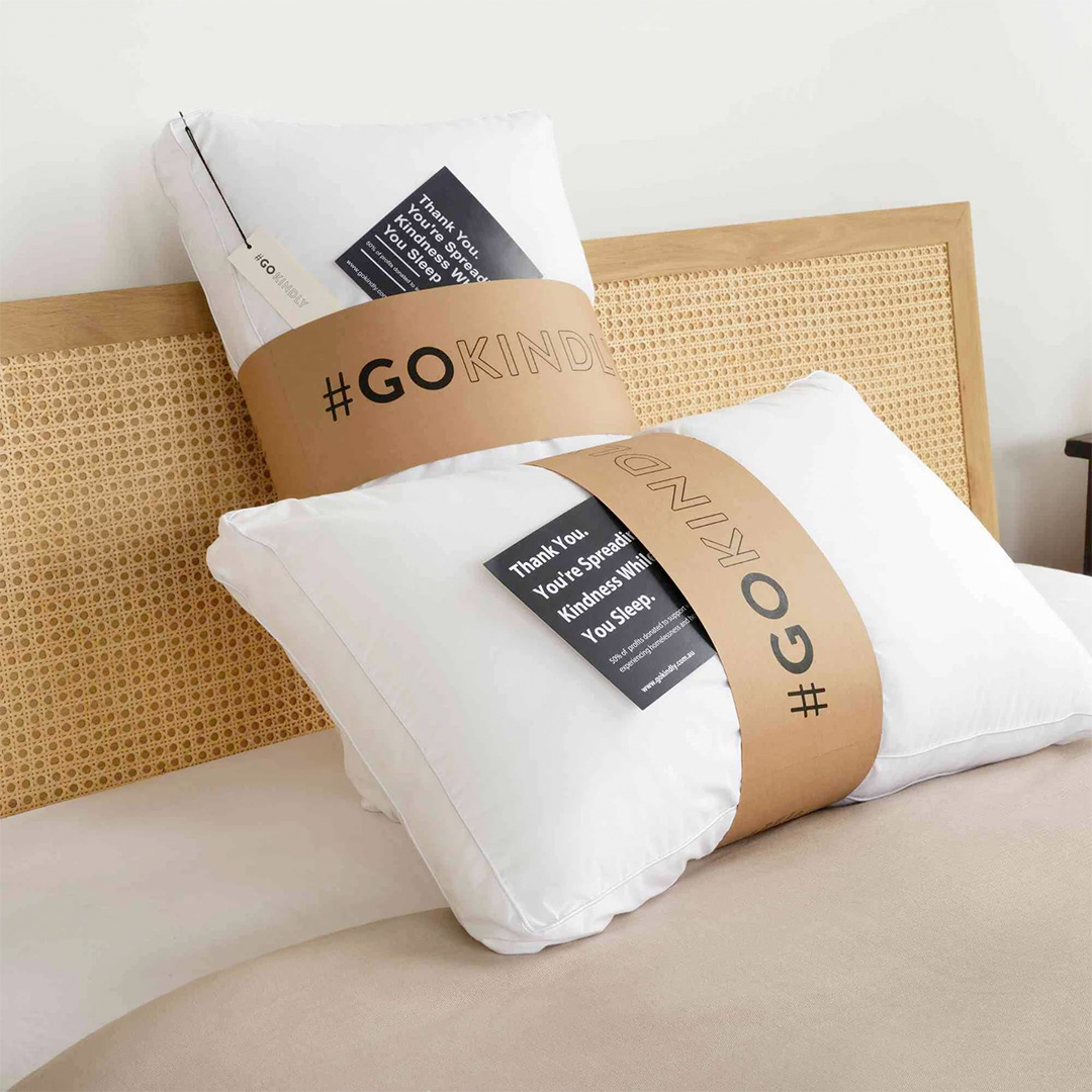 two gokindly pillows on bed