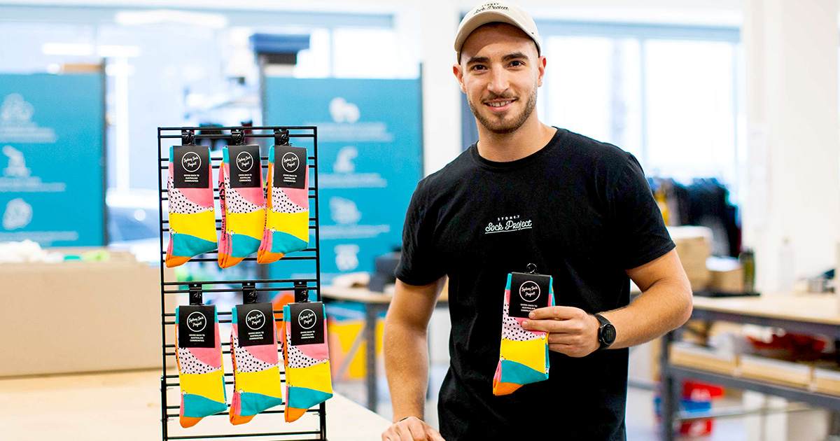 Sydney Sock Project founder Andres Herrero