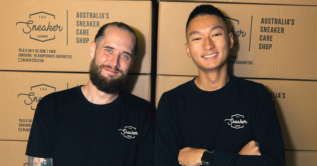 The Sneaker Laundry co-founders Eugene Cheng (right) and Chase Maccini (left)