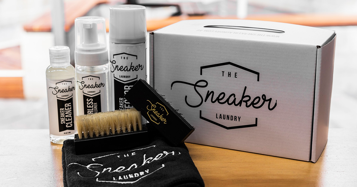 the sneaker laundry cleaning products set