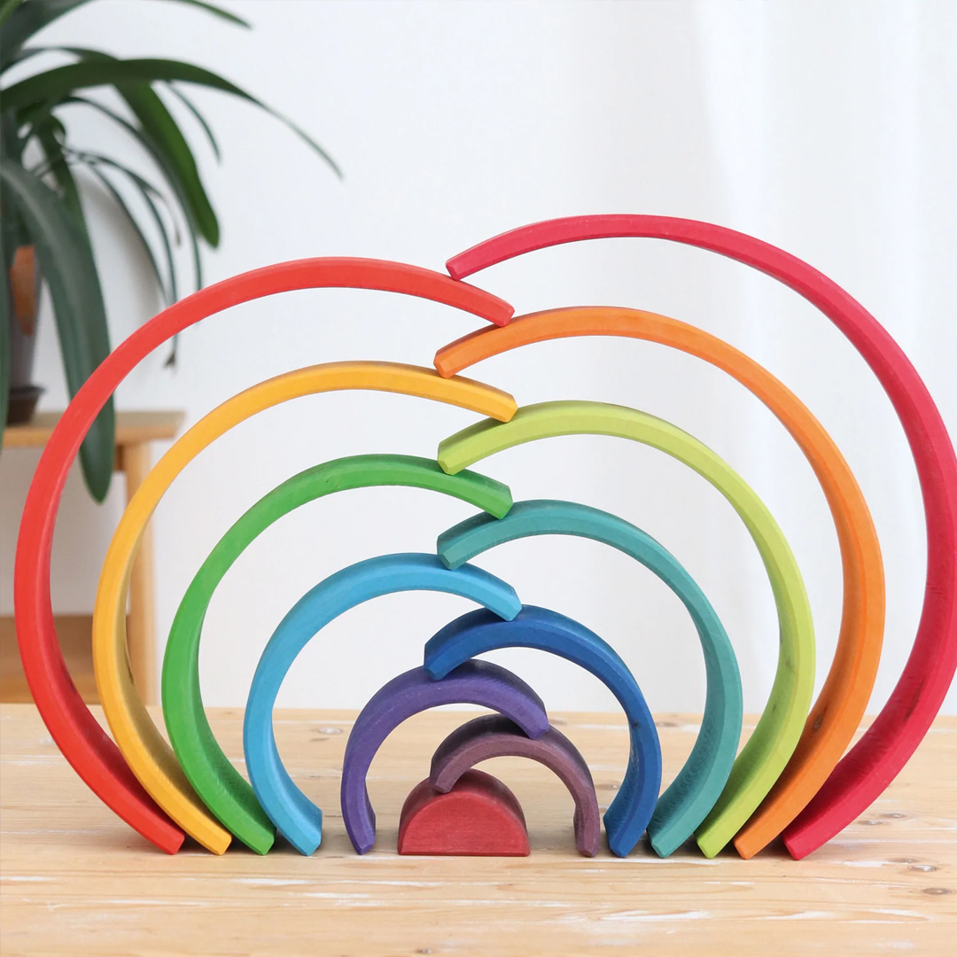 colorful wooden toys