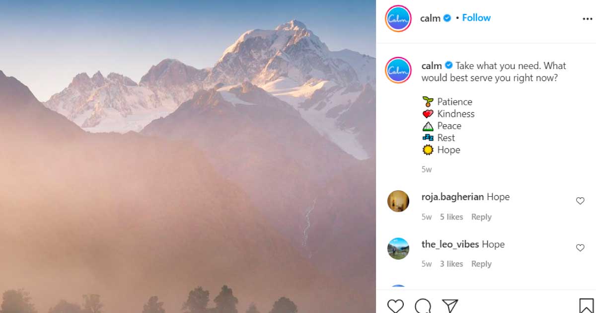 calm emoji instagram captions