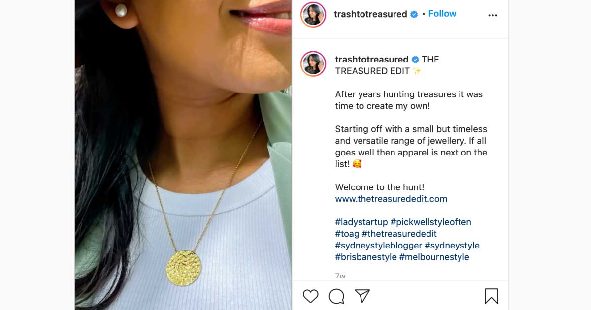 trashtotreasured IG captions call to actions