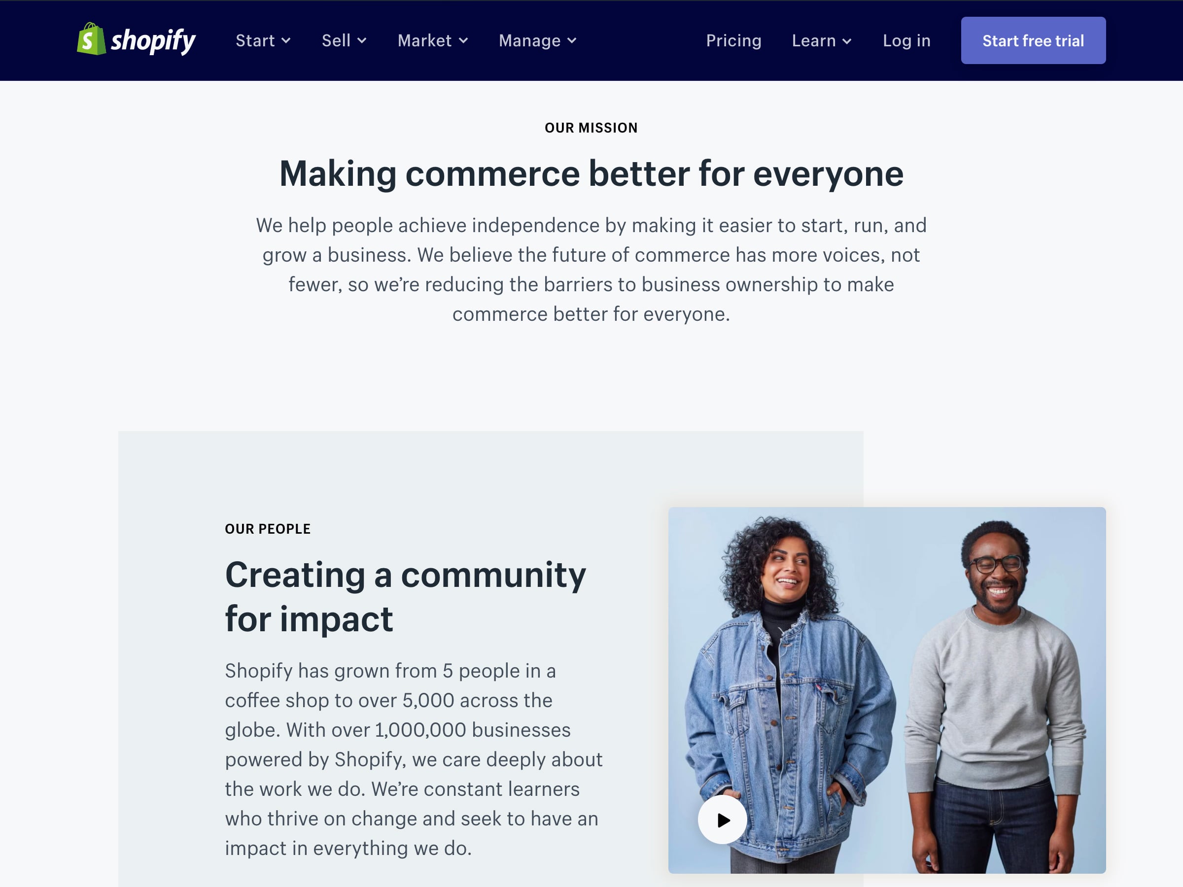 about us page template for shopify